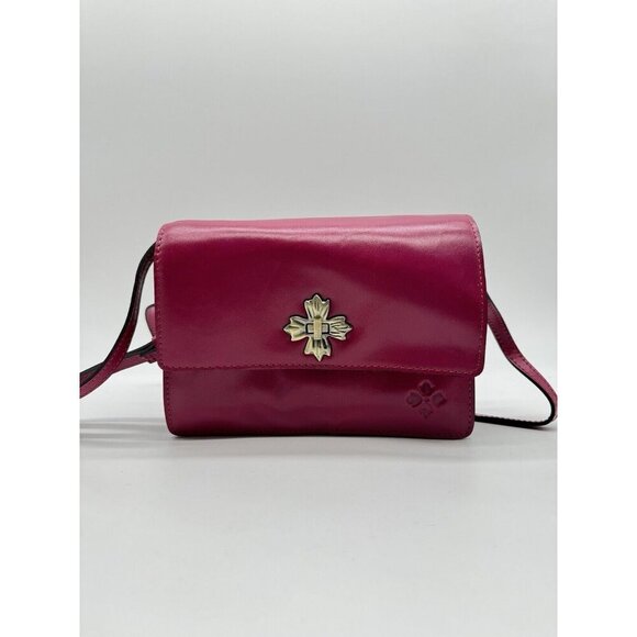 Patricia Nash Consilina  Vintage Distressed Crossbody Bag - Fuchsia - Picture 10 of 10